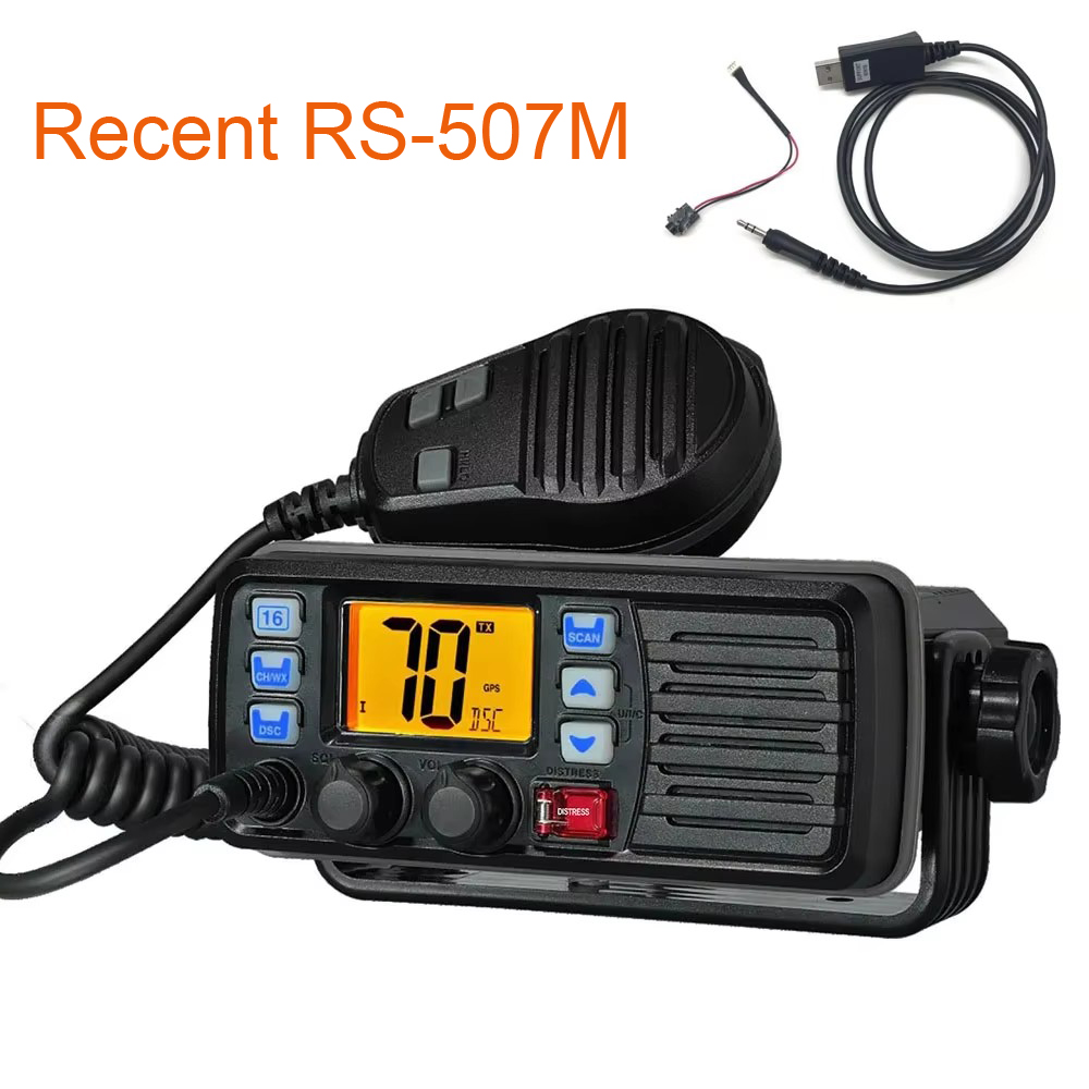 Gần Đây RS-507M Có Định Vị GPS VHF Di Động Mềm Đài Phát Thanh Phao Lớp D Thời Tiết Kênh Với Cảnh Báo 25W Bộ Đàm