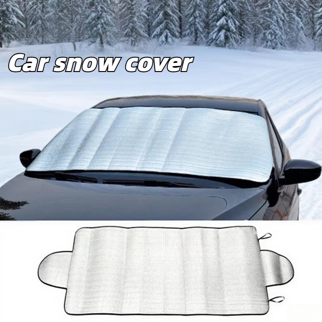150cm x 70cm ユニバーサルカーフロントガラスカバー 自動車サンシェード 雪氷保護カバー 冬夏用フロントガラスシールド