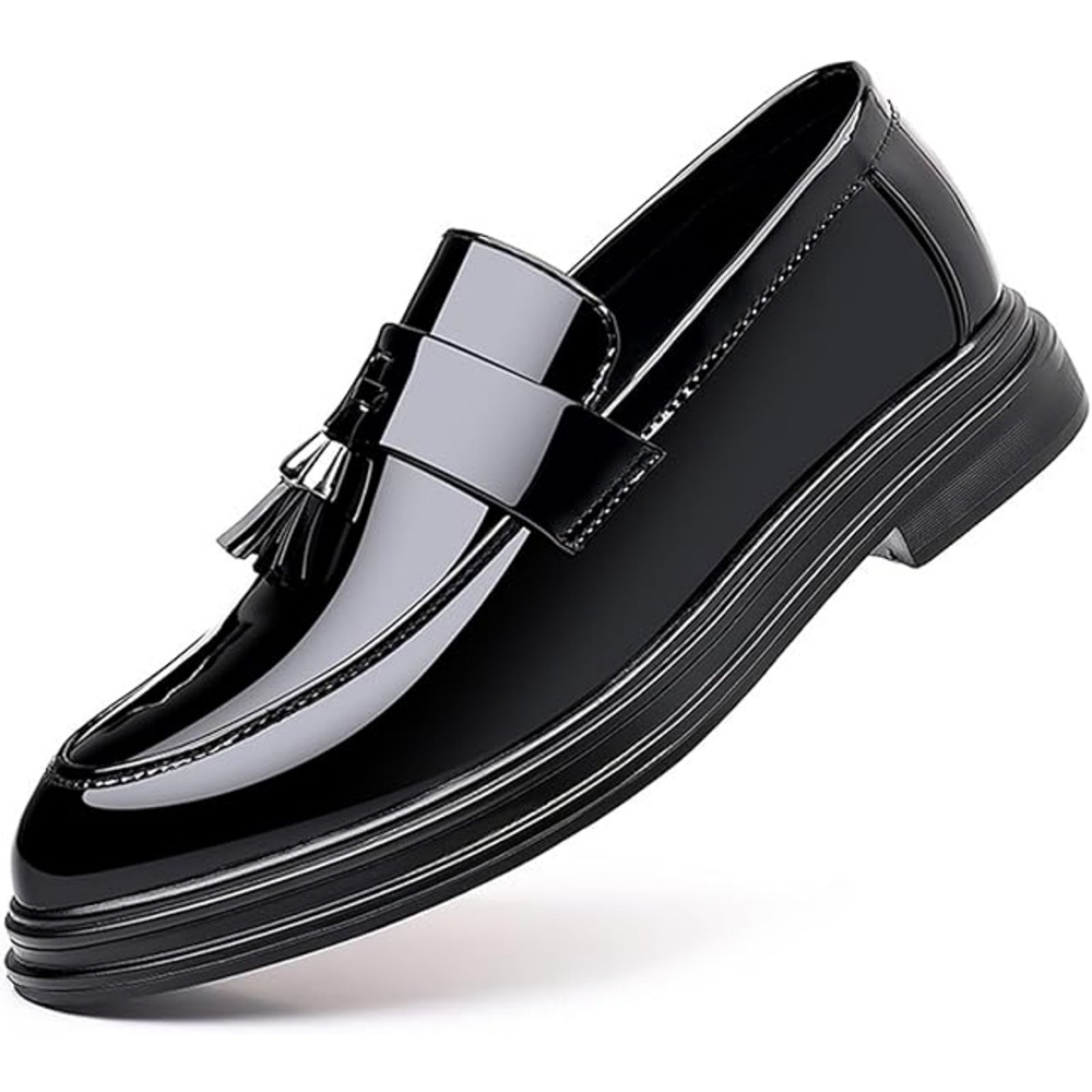 Heren Kwasten Hoogglans Patent Penny Loafers Mode Formeel Zakelijk Casual Oxford Slip On Jurk Schoenen Schoen voor Heren