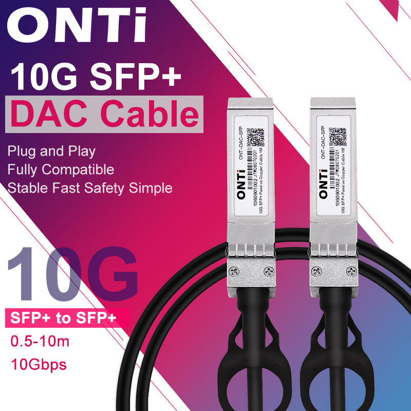 ONTi 10G SFP+ Twinax Cable, Direct Attach Copper(DAC) Passive Cable, 0.5-7M,Compatible with Cisco,MikroTik,HP,Intel...Etc Switch