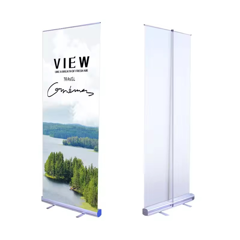 Custom Roll Up Banner 78x200cm Aluminum Retractable Stand Personalized Advertising Sign for Trade Show Shop & Office