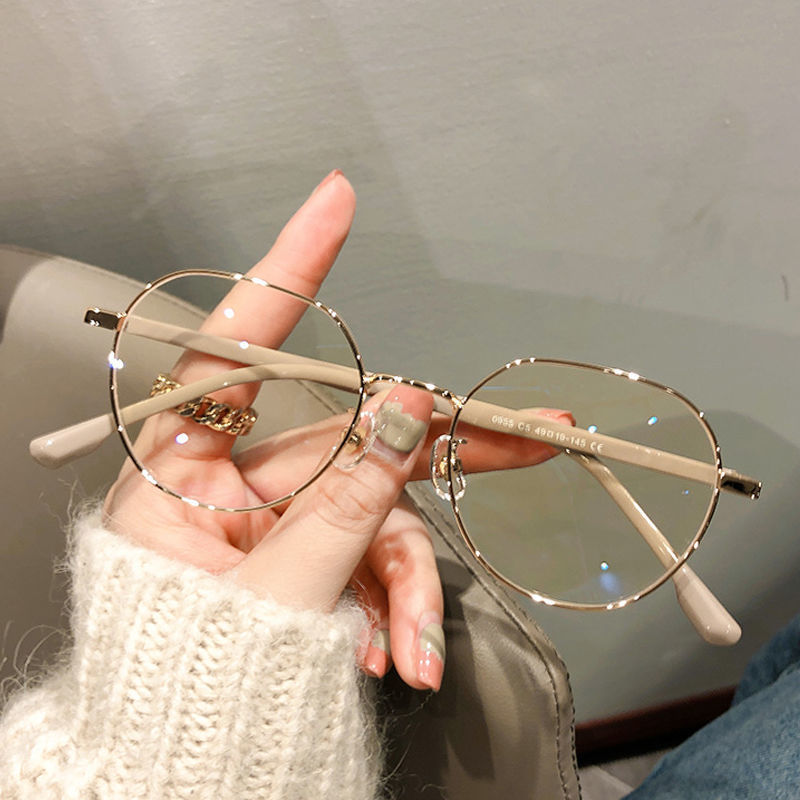 Anti Blue Light Metal Polygons Myopia Glasses Women Men Computer Myopic Optical Eyeglasses Unisex Goggle 0-0.5-1-1.5...-6