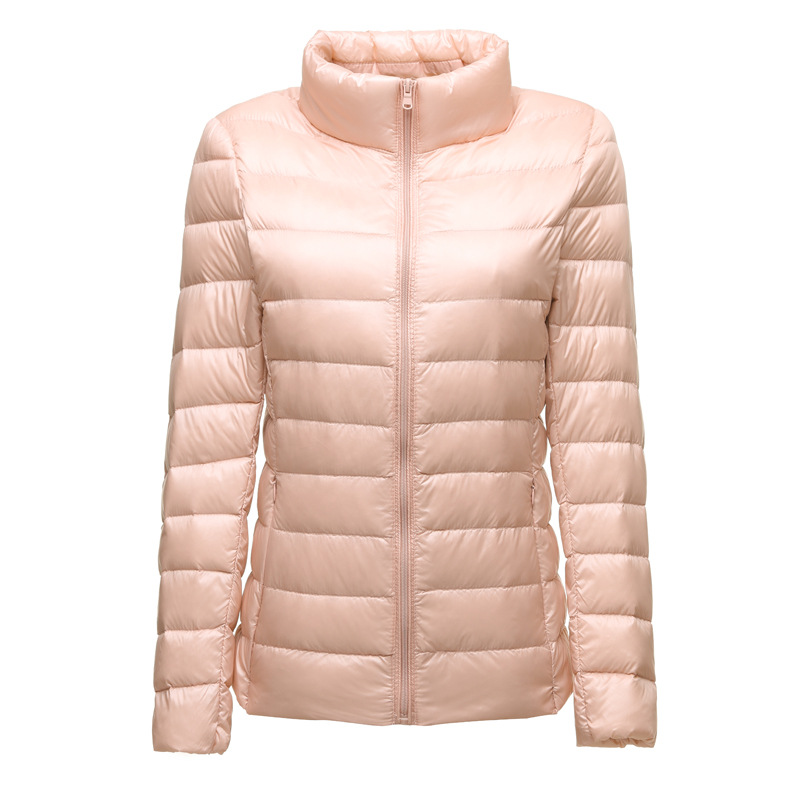 Abrigos de plumón de pato blanco para mujer 8XL 4XL 5XL chaquetas de plumón de pato ultraligeras para mujer Otoño Invierno abrigo cálido con cuello levantado para senderismo prendas de vestir