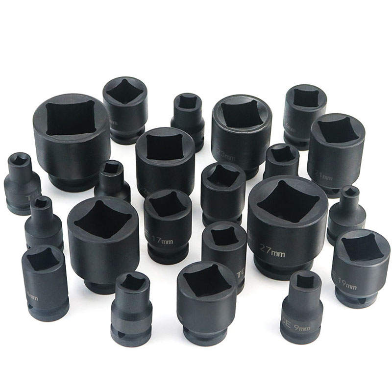 1Pcs Impact Square Socket Head 1/2" Drive 4 Point Air Socket Wrench  Square Head Car Auto Truck Tire Repair Industrial Pneumatic