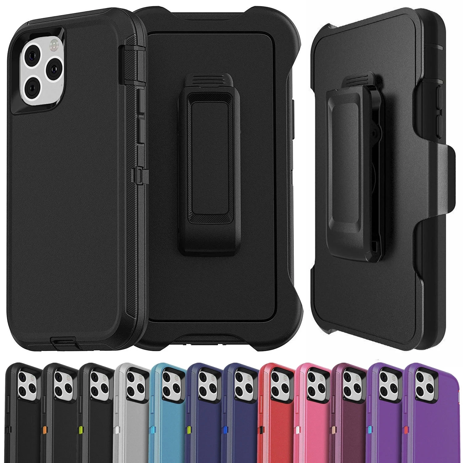 Étui blindé résistant antichoc 3 en 1, étui à Clip de ceinture pour IPhone 17 16 Air 14 13 12 11 15Pro MAX SE 6 7 8 PLUS Otter Box