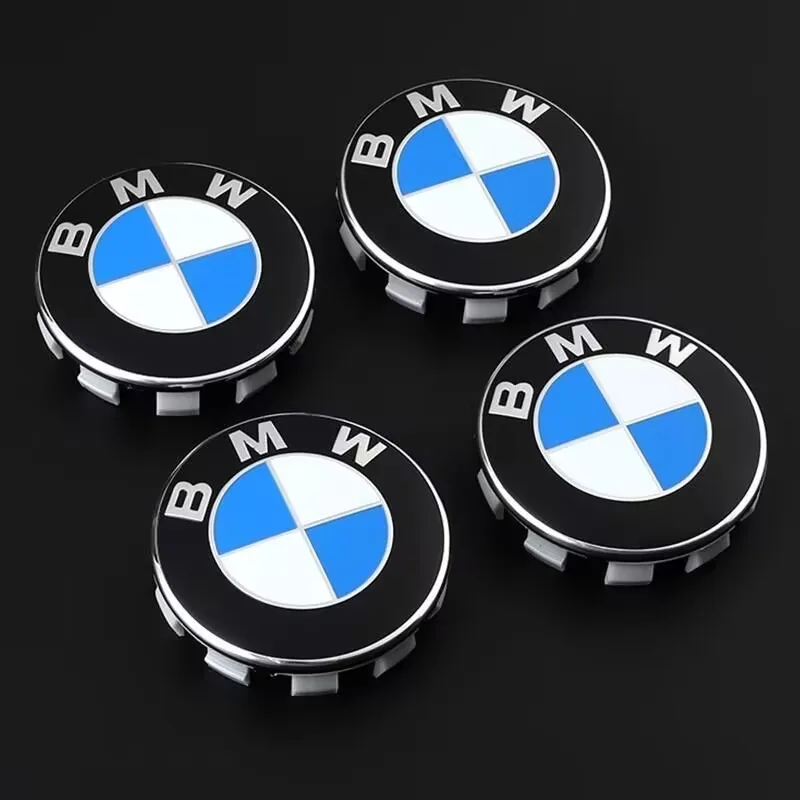 4 Uds 68MM azul blanco 56MM centro de rueda de coche tapas Hup cubierta de rueda para BMW E36 E39 E46 E60 E90 E90 F10 F30 G20 G21 G30 G11 F15 X5