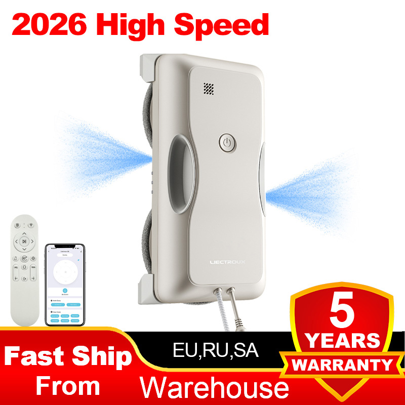 Window Cleaning Robot LIECTROUX G8, High Speed,Double Water Spray,Ultra-thin Window Cleaner, Electric Glass Washer,AI Route