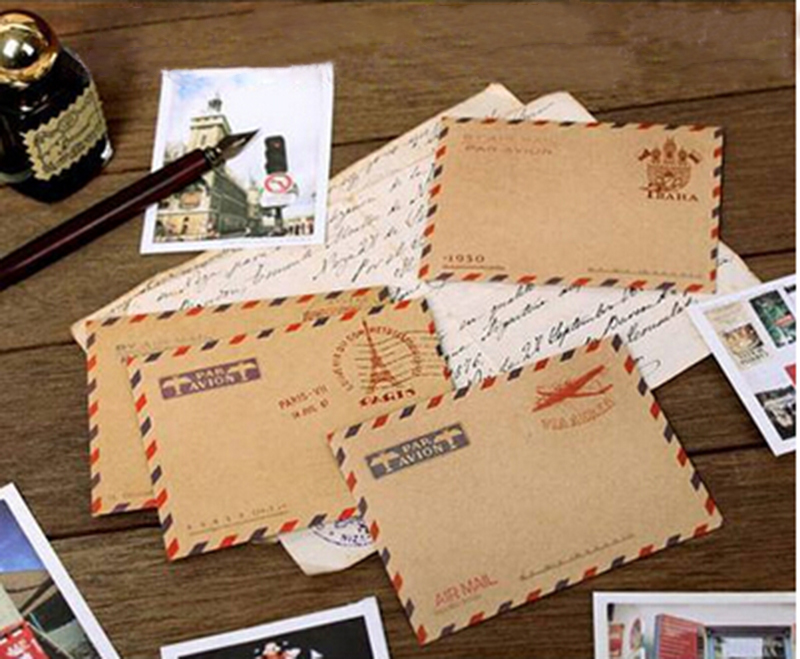 Neue 10 Blätter Mini Umschlag Postkarte Brief Stationäre Lagerung Papier Vintage Afbeelding Enveloppen De Stijl Ist Willekeurig