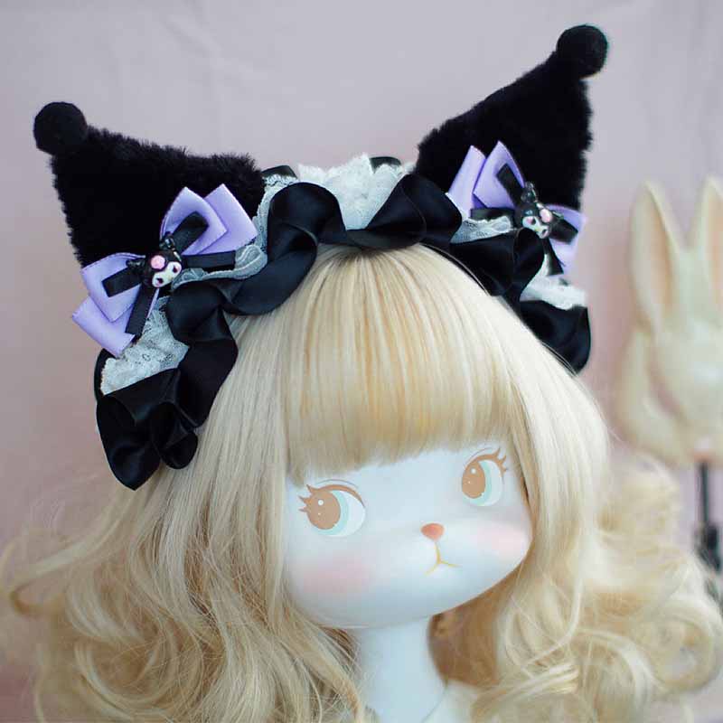 Повязка для волос Kuromi My Melody Cinnamoroll, аксессуары для волос, милые игрушки для косплея в стиле аниме, плюшевый головной убор для девочек, подарки
