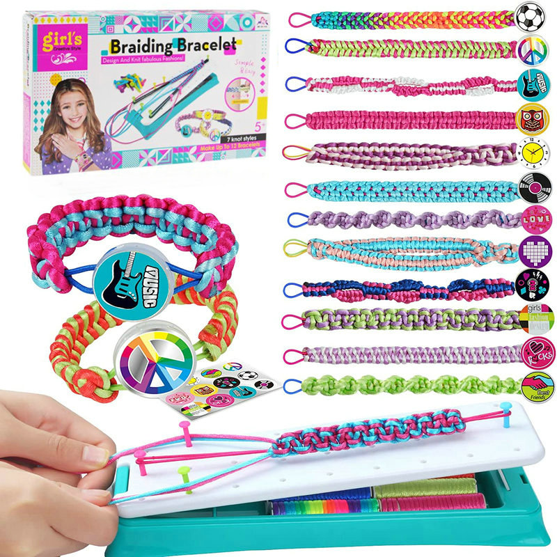 Kit de fabricación de pulseras de la amistad para niñas, kits de manualidades DIY, juguetes, regalos de cumpleaños y Navidad para fiestas y actividades de viaje