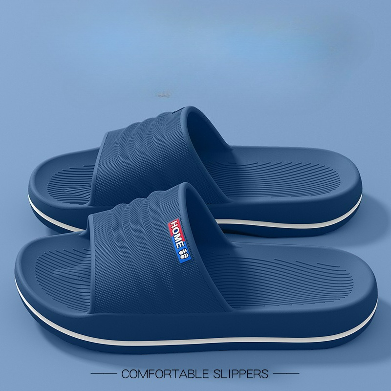 Cómodas zapatillas de casa para hombre, novedad de 2026, zapatillas de verano para hombre, ropa de baño antideslizante, zapatillas para hombre, café azul oscuro