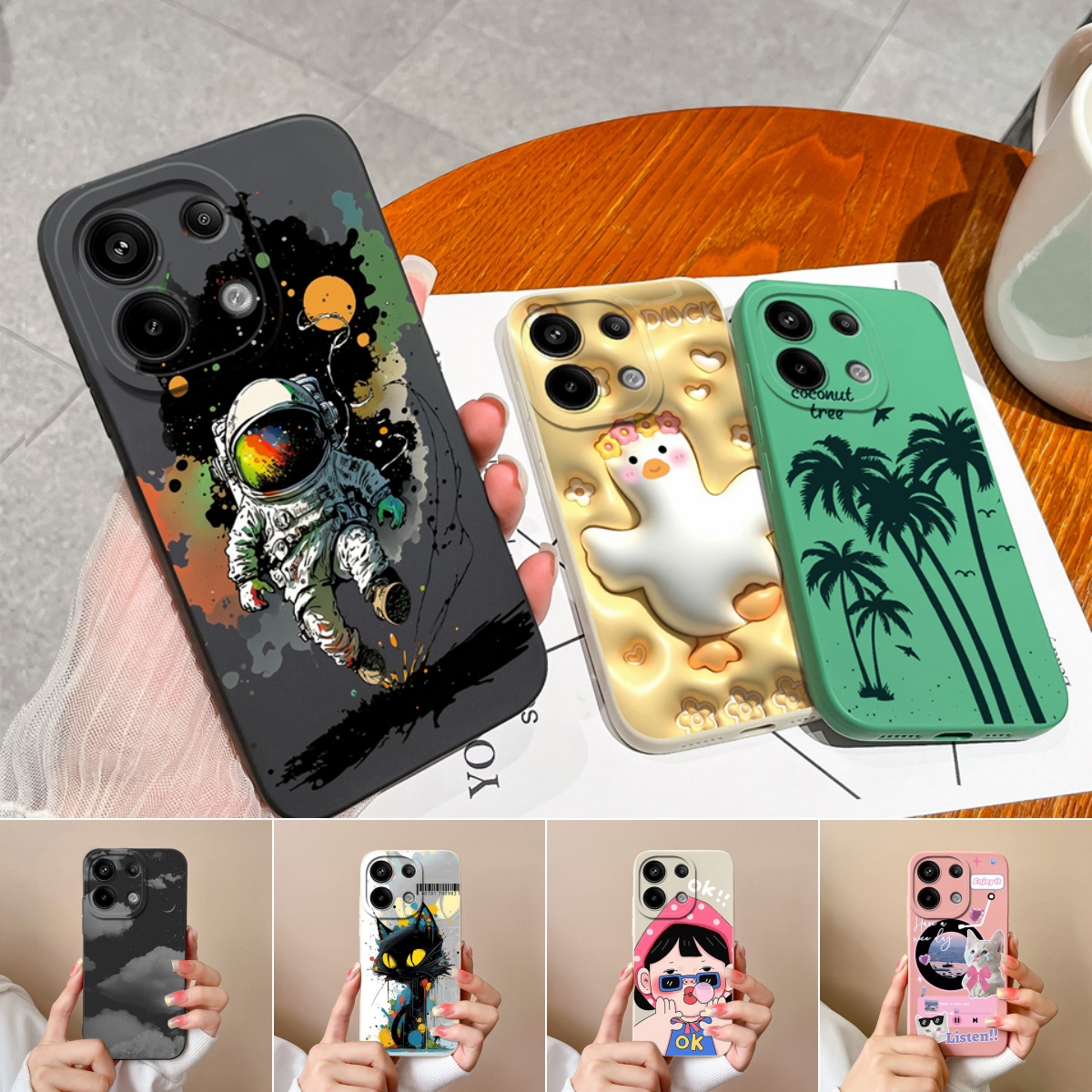 Per Xiaomi Redmi Nota 13 13 Pro 13 Pro + Custodia per telefono Astronauta Coque Per Note13 Pro Fundas Cover in morbido silicone Redmi13 Pro + Custodie