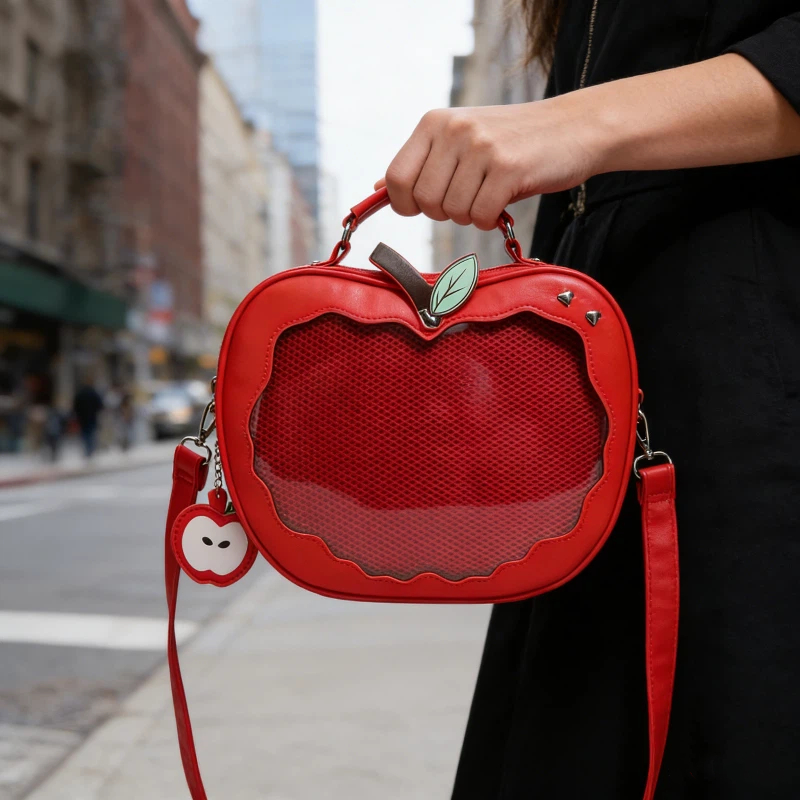 Apple Shape Ita Bag Original Design For Women Pain Bag Multi-function Messenger Bag, Sweet Backpack, Sac Femme, Bolsos De Mujer