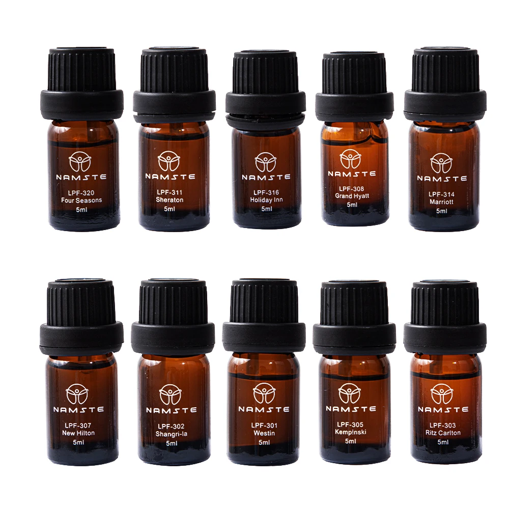 Juego de aceites esenciales 100% PURE para máquina difusora de Aroma, humidificador de aire, fabricación de velas, aromas, serie Hotel, aceite aromático, 5ML x 10