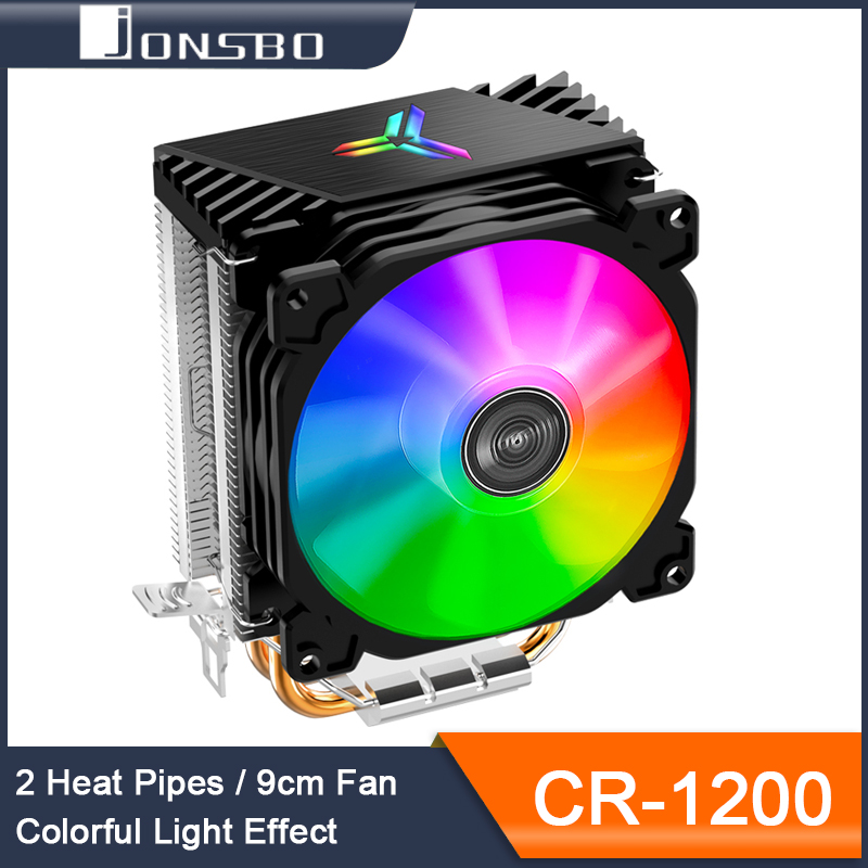 Jonsbo CR1200 CPU Cooler 2 Ống Dẫn Nhiệt Tháp RGB Đầy Màu Sắc Hiệu Ứng Ánh Sáng 9Cm Fan