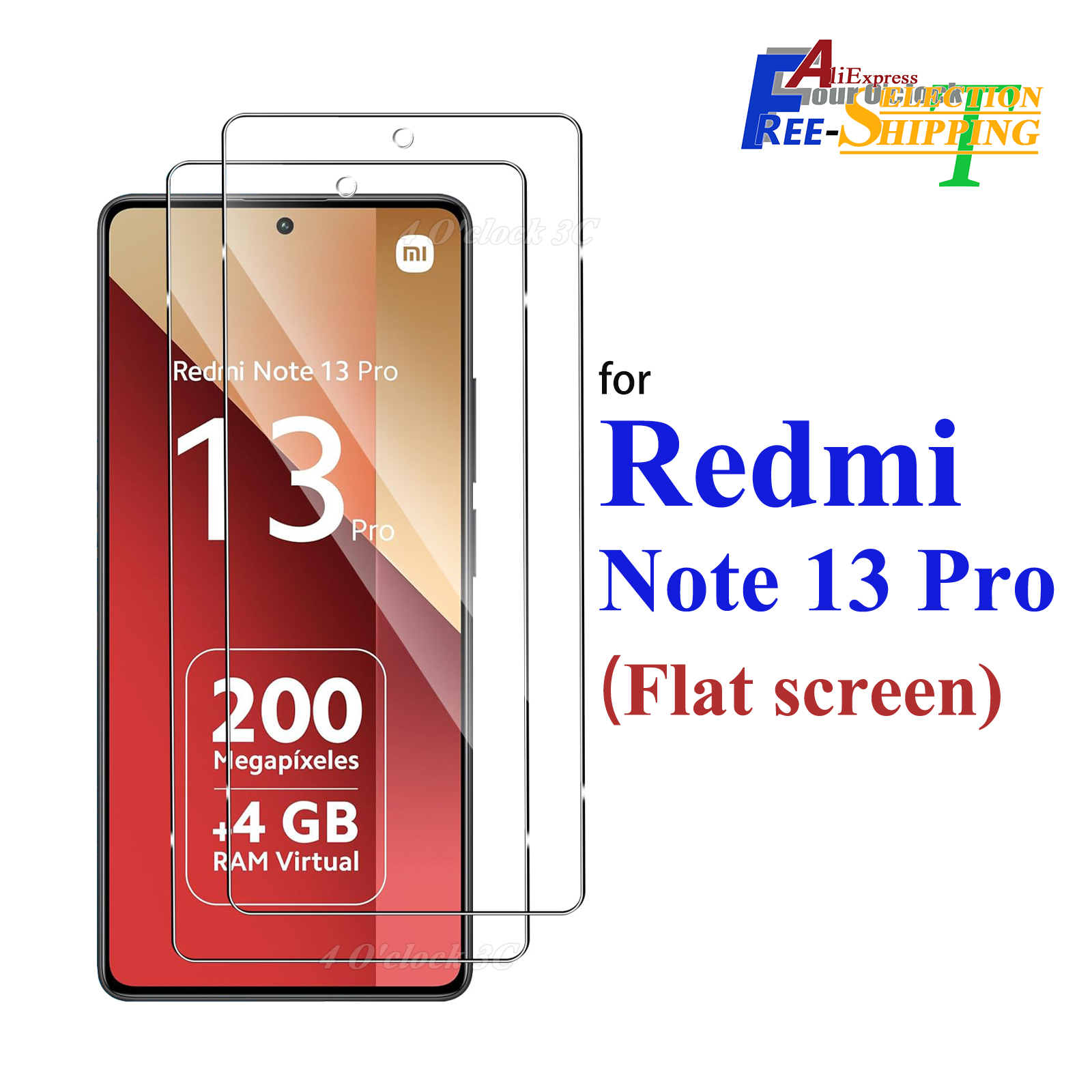 Voor Xiaomi Redmi Note 13 Pro Screenprotector Gehard glas Kristal Mica 9H HD Helder transparant Anti-kras