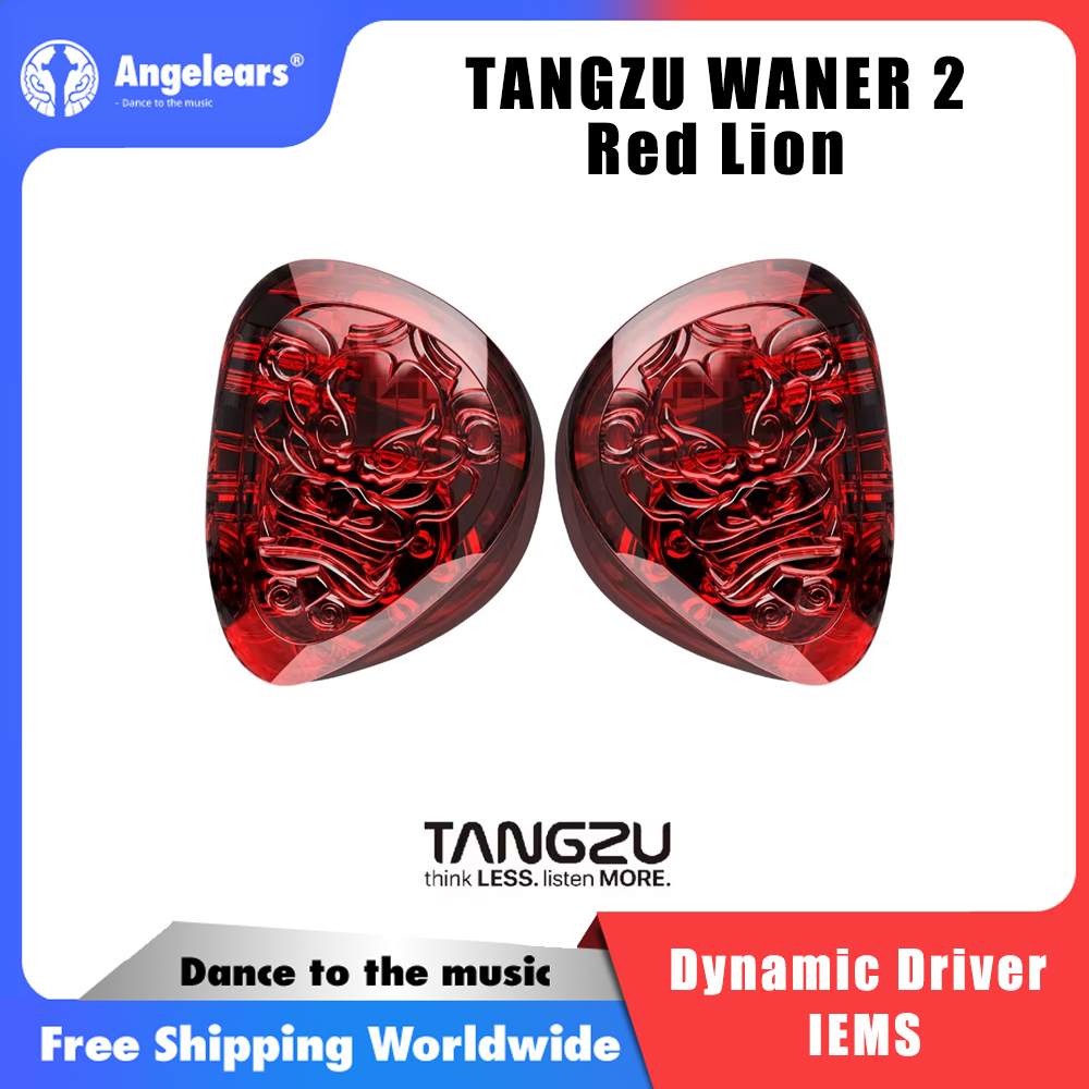 Наушники-вкладыши TANGZU WANER 2 Red Lion Bass Edition с динамическим драйвером, высококачественным звуком и удобной посадкой, проводные