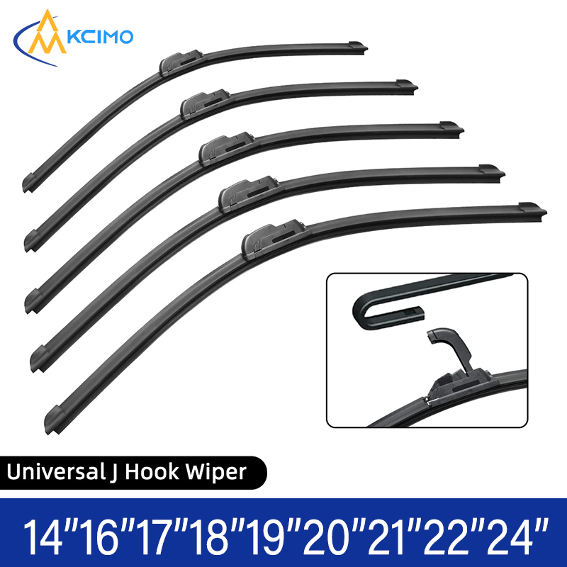 Gancho de limpiaparabrisas de coche, limpiaparabrisas Universal de goma suave sin marco, 14 ", 16", 17 ", 18", 19", 20 ", 21", 22", 24", 1 ud.