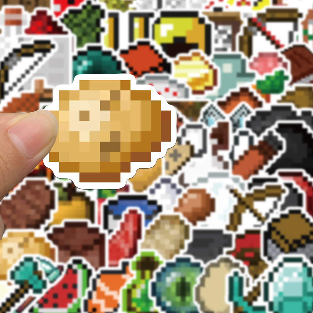 Autocollants de dessin animé de jeu Pixels, 70 pièces, étui de téléphone portable, bagages, Skateboard, autocollants décoratifs imperméables, jouet pour enfants, DIY bricolage