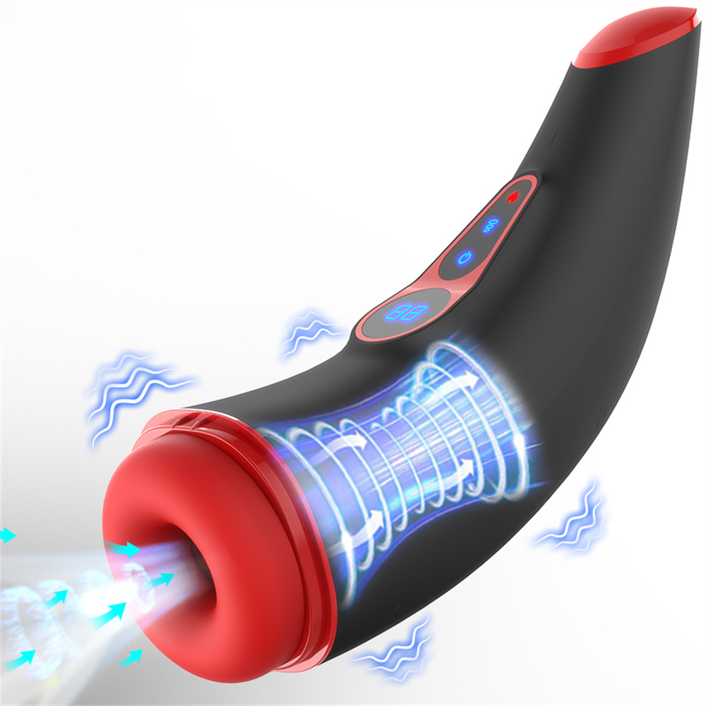 Sexspielzeug für Männer, Saugen, männlicher Masturbator, Heizung, Vagina, Masturbation, Blowjob, automatischer Mastubator, Tasse mit LED-Anzeige, Vibrator