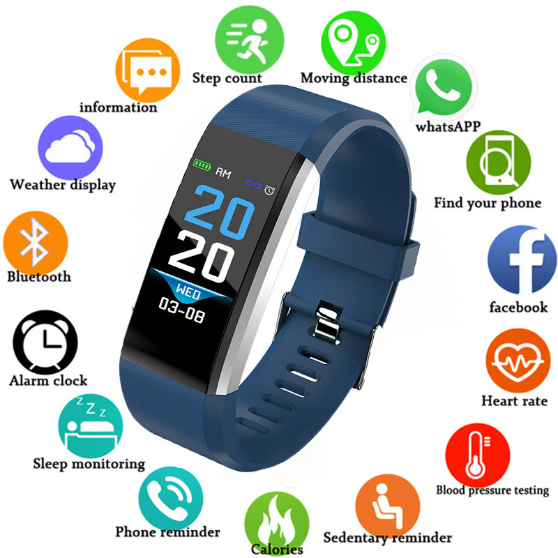Color Touch New ID115 Plus Relógios Crianças Digital Running Sport Watch Para Meninos Meninas Homens Mulheres Relógio Eletrônico Sport Pulseira