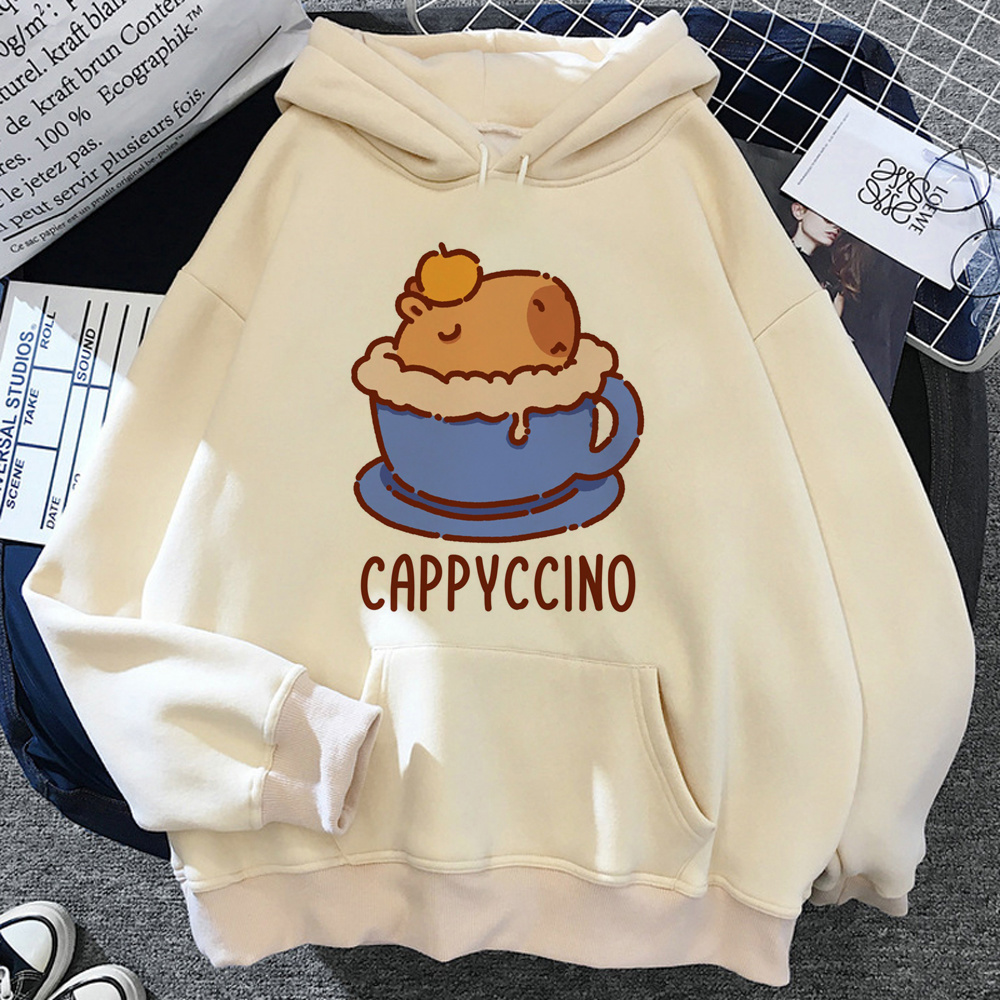 Capybara Hoodies Damen 90er 2023 Y2K Ästhetik zieht Kleidung weiblich Langarm Top Pullover