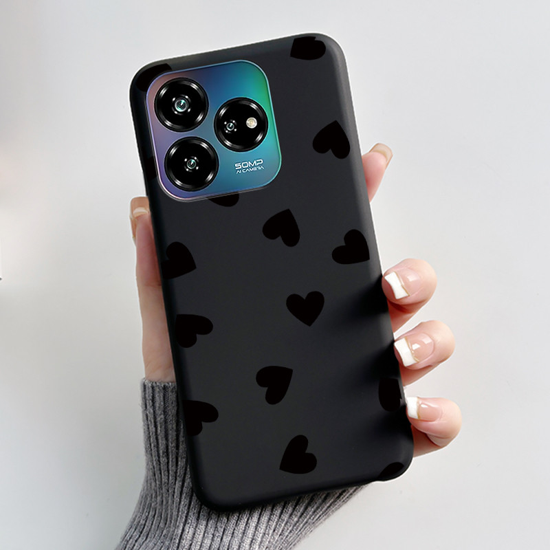Para ZTE Blade V60 diseño 4G/Blade V60 Vita/Nubia V60 diseño/Axon 60 Lite funda negra de silicona bonito patrón mar carcasa a prueba de golpes