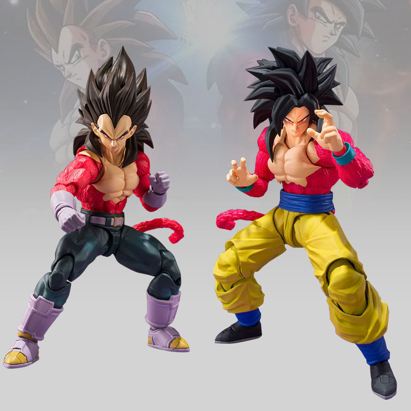 15cm SHF Figuurset Dragon Ball GT SSJ4 Goku Vegeta Beweeglijke Actiefiguur Vervangbare Hoofd- & Handdelen Anime Model Speelgoed Cadeau