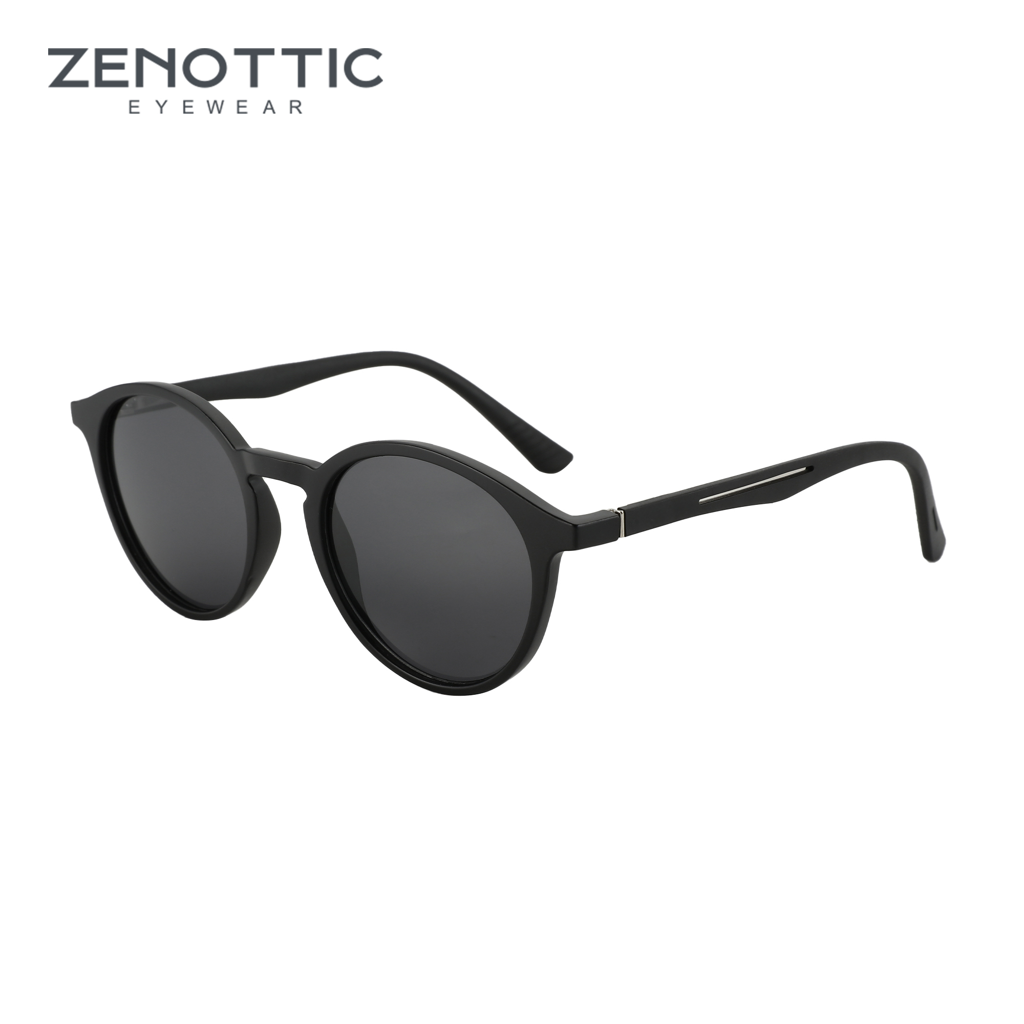 ZENOTTIC Retro Polarized Sunglasses Men Women Vintage Round Frame Rubber Legs Sun Glasses UV400 Goggles Shades