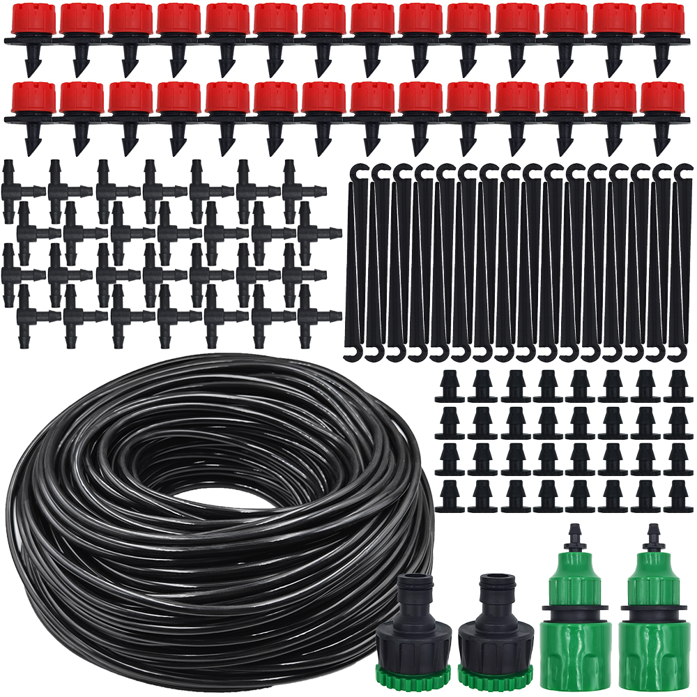 Portable Micro Drip Irrigation System, 20M Automatic Watering Kit with Adjustable Drippers for Garden