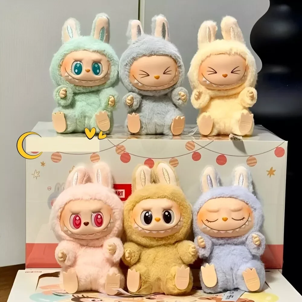 Labubu Sit Down Series Blind Box Toys Cute Comic Figure Plush Toys Tabletop Decoration Collection Birthday Gifts for Kids