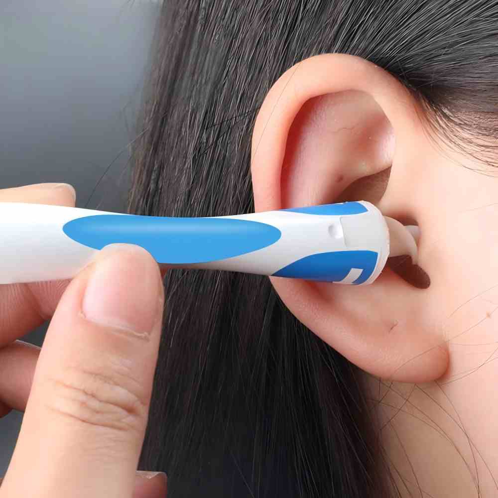 Ferramenta removedora de cera de ouvido, limpador de ouvido com silicone macio, 16 pontas de substituição, simplesmente para agarrar extrato de cera de ouvido