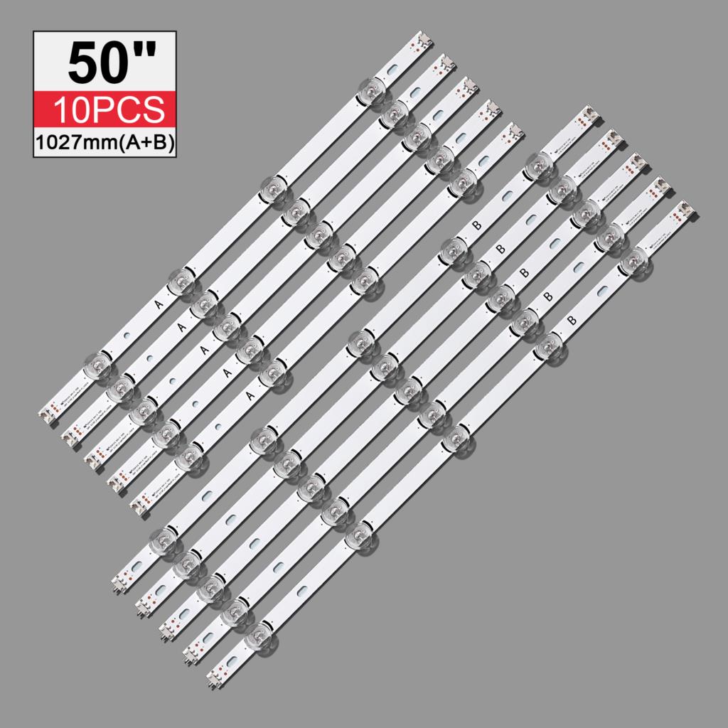 10 unids/set nueva tira de LED Innotek Drt 3,0 50 "para LIG 50LB5610 50LB650V 50LB653V 50LF5800 6916L-1978A 1779A 1982A 1983A 1735A 1736A