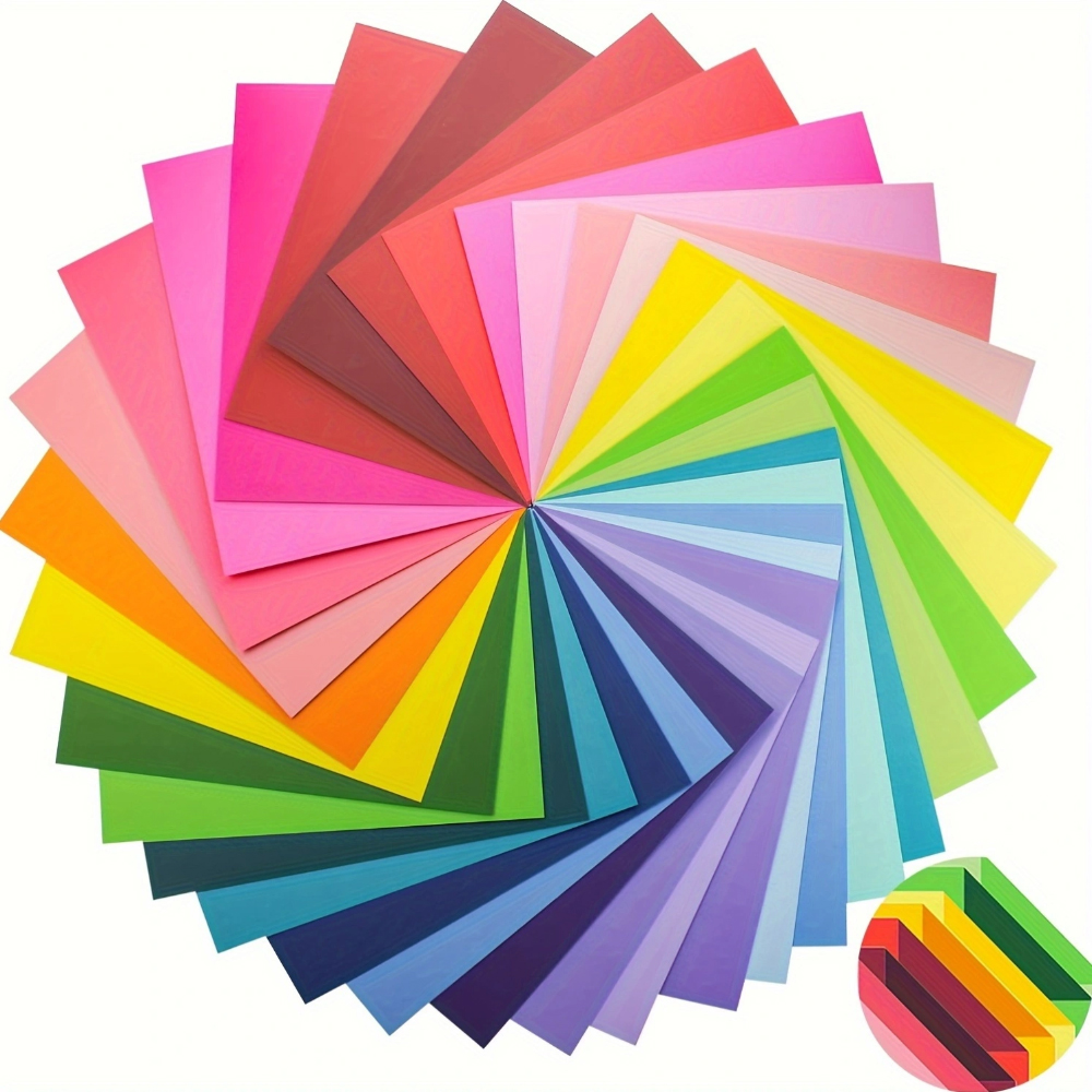 35 hojas de papel de colores, cartulina de diferentes colores, 230 GSM, para manualidades, álbum de recortes, manualidades, suministros escolares y de oficina