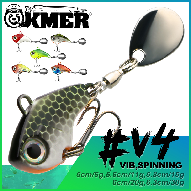 Рыболовные приманки KMER V4, балансир, зимний джиг-Спиннер, Спиннер, Вибрирующая опускающаяся модель, оборудование для ловли щуки и Судака, аксессуары, Снасть