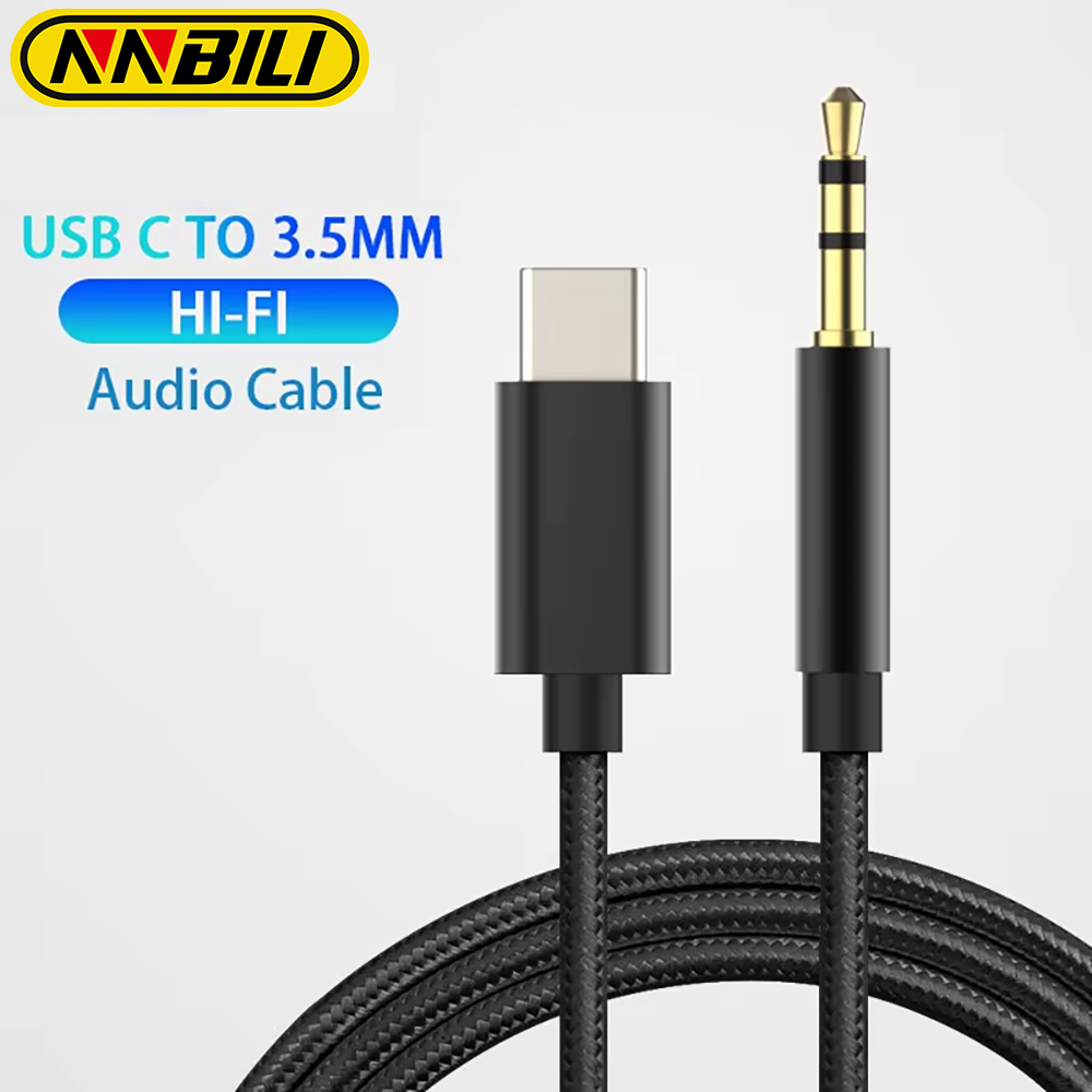 NNBILI USB C a 3,5 MM Jack Cable auxiliar tipo C Cable de Audio para altavoz de coche adaptador auxiliar de auriculares para Huawei Sumsang Xiaomi