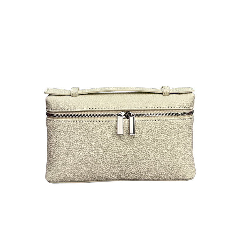 Bolso de Mano Pequeño Mendy, Bolso Bandolera para Teléfono, 19 cm, Tamaño Compacto, Estilo de Diseñador, Doble Cremallera, Cuero Genuino, Uso Diario, Citas