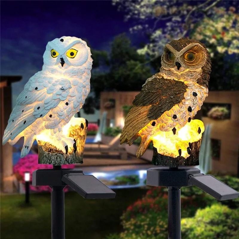 Lâmpada solar coruja animal solar luzes do jardim movido a energia solar led luz ao ar livre decoração do jardim lâmpada à prova dwaterproof água luzes solares