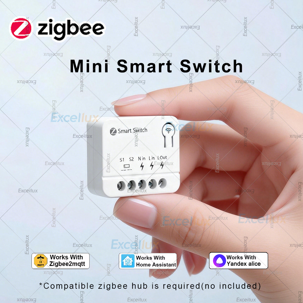 10A Mini Zigbee Smart Switch Modul DIY Beleuchtungsrelais Intelligente App-Steuerung Kompatibel mit Home Assistant Zigbee2MQTT