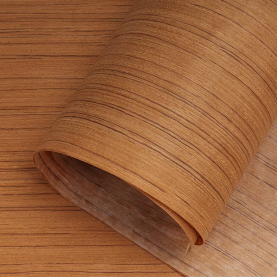Láminas de chapa de madera con tecnología texturizada de teca para muebles, decoración de instrumentos de Audio para el hogar, 2,5 metros de ancho: 580mm de grosor: 0,25mm