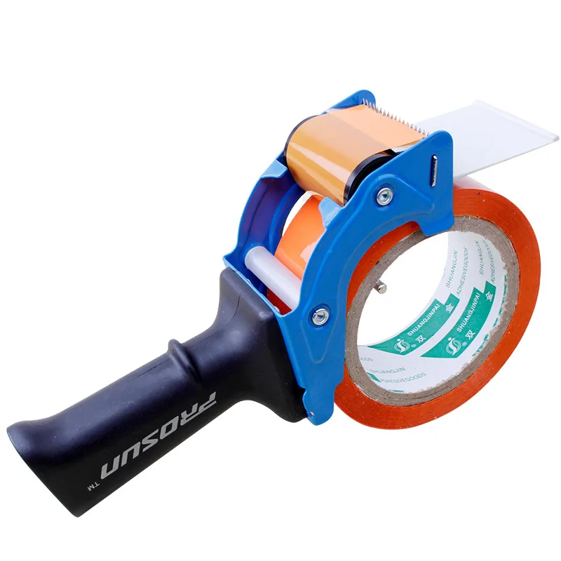 Boîte distributrice de ruban adhésif à poignée confortable, distributeur de ruban d'étanchéité pour emballage, capacité de 5cm de largeur, coupe-ruban Transparent portatif