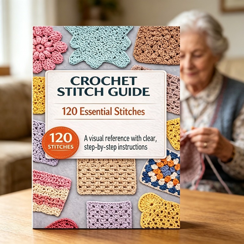 Complete Crochet Stitch Guide for Beginners 125 Needle Techniques Manual Home Craft Supplies Women