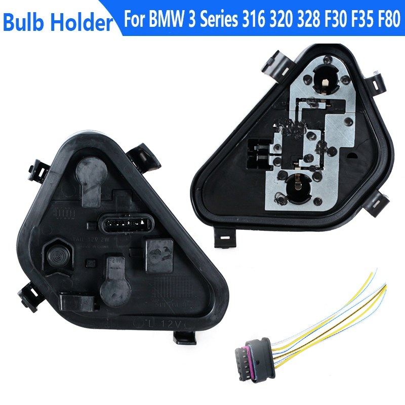 Para BMW Serie 3 316 320 328 F30 F35 2013-2015 soporte de bombilla de luz trasera placa de circuito conector de luz enchufe sin bombilla