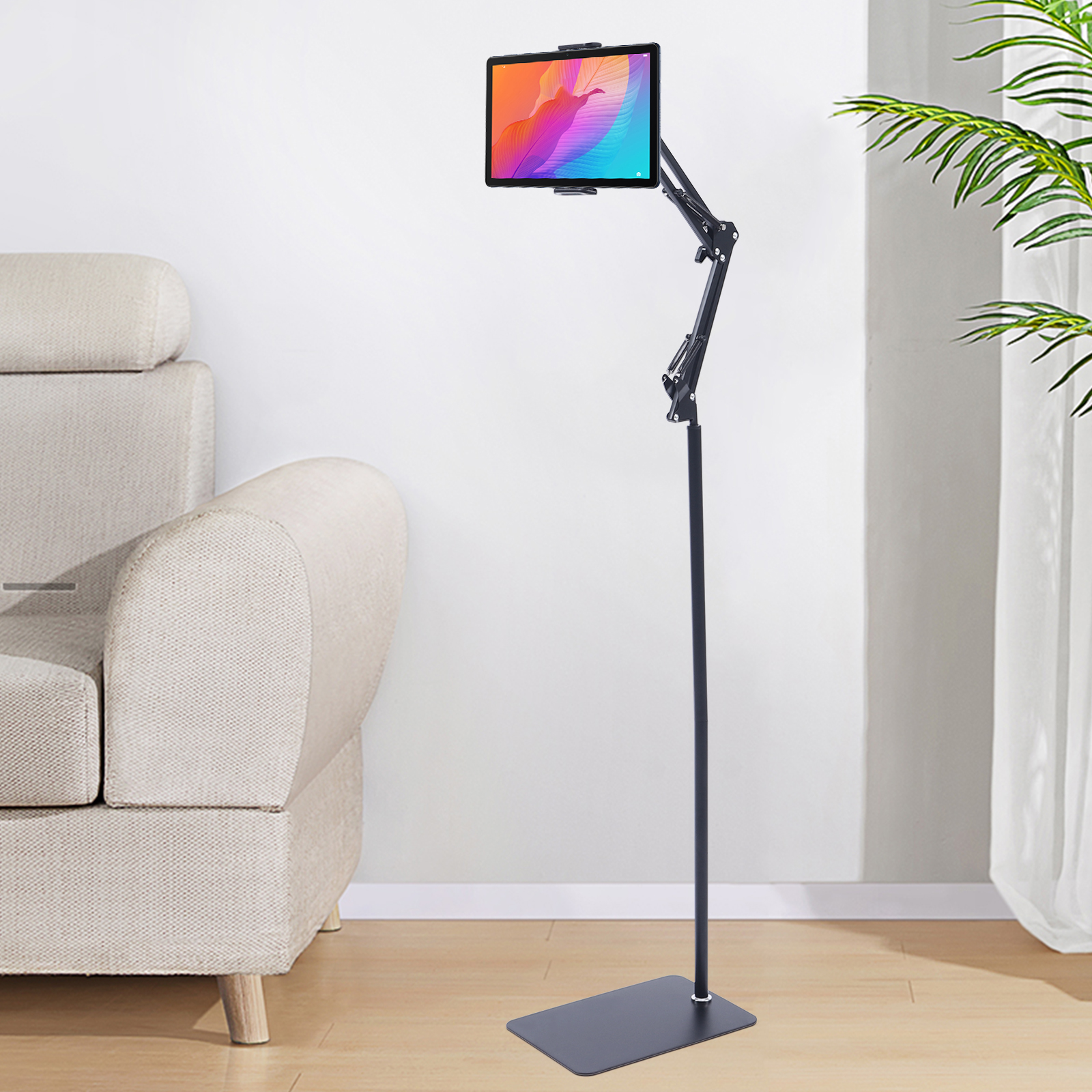 360 °   Tablet-Bodenständer, bodenstehend, Handyhalter, Stativständer, drehbare Halterung, höhenverstellbar