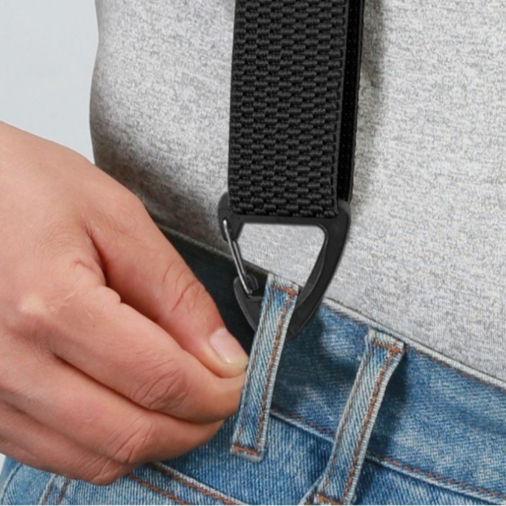 Suspensórios de Trabalho Reforçados com 4 Presilhas Antiderrapantes, Elásticos, 3,8cm de Largura, Elegantes, Tipo X
