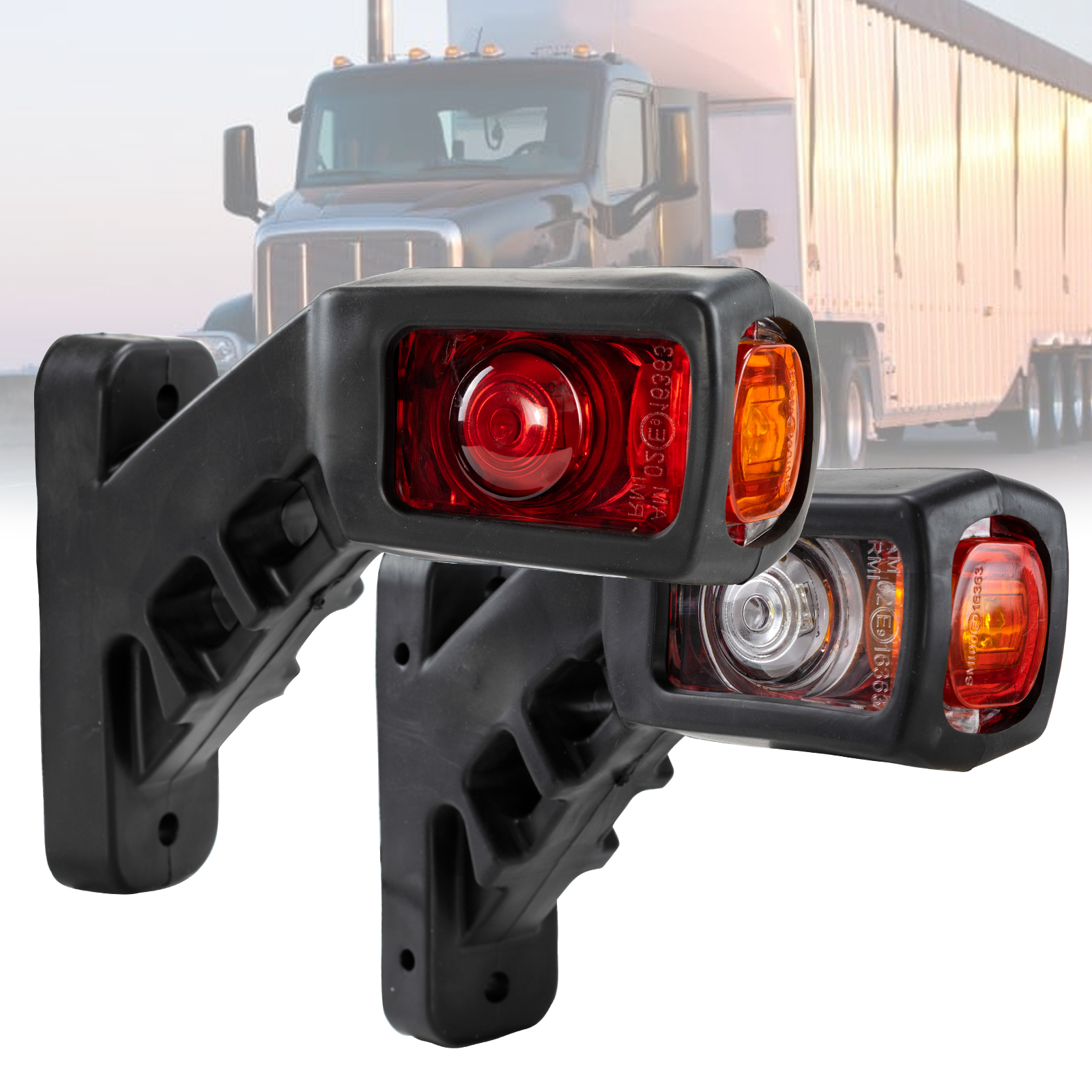 Steelpen Zijmarkeringslicht 3 Voorkant Achterspeling Externe Signaallamp 12-24V Universeel Voor Aanhangwagen Auto Trekker Vrachtwagen Rv Vrachtwagen