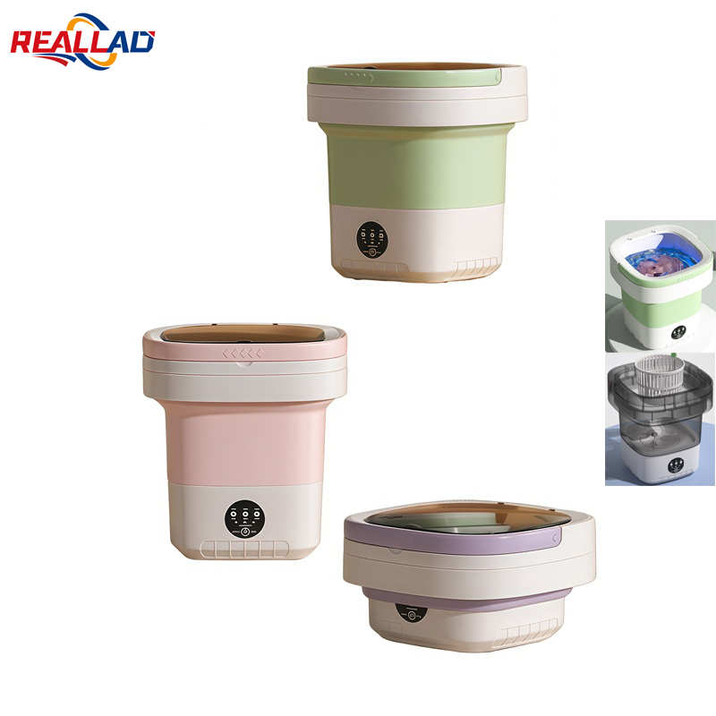 Mini Machine à laver pliante 12l, seau pour chaussettes, sous-vêtements, culottes, nettoyage, Portable, petite Machine à laver domestique de voyage
