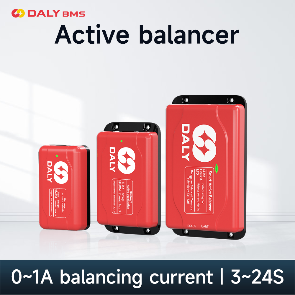 Daly Smart Active Balancer Lifepo4 BMS Active Equalizer 4S Balanceador de Bateria 24 В Плата баланса нагрузки Bluetooth 1A Ток
