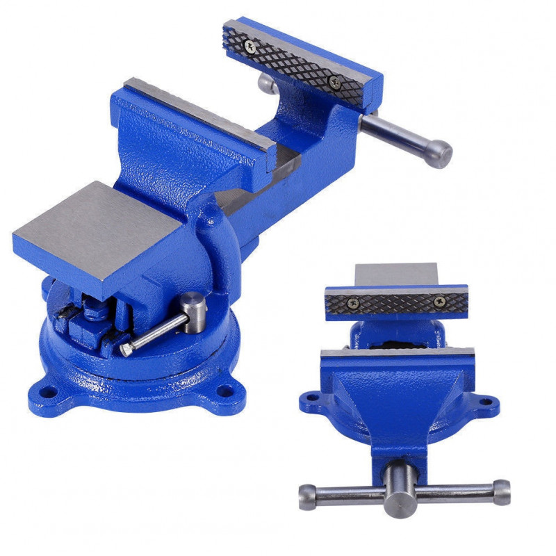 Workshop Bench Vice 100 Mm Morsetto Da Banco Vite Rotante 360º