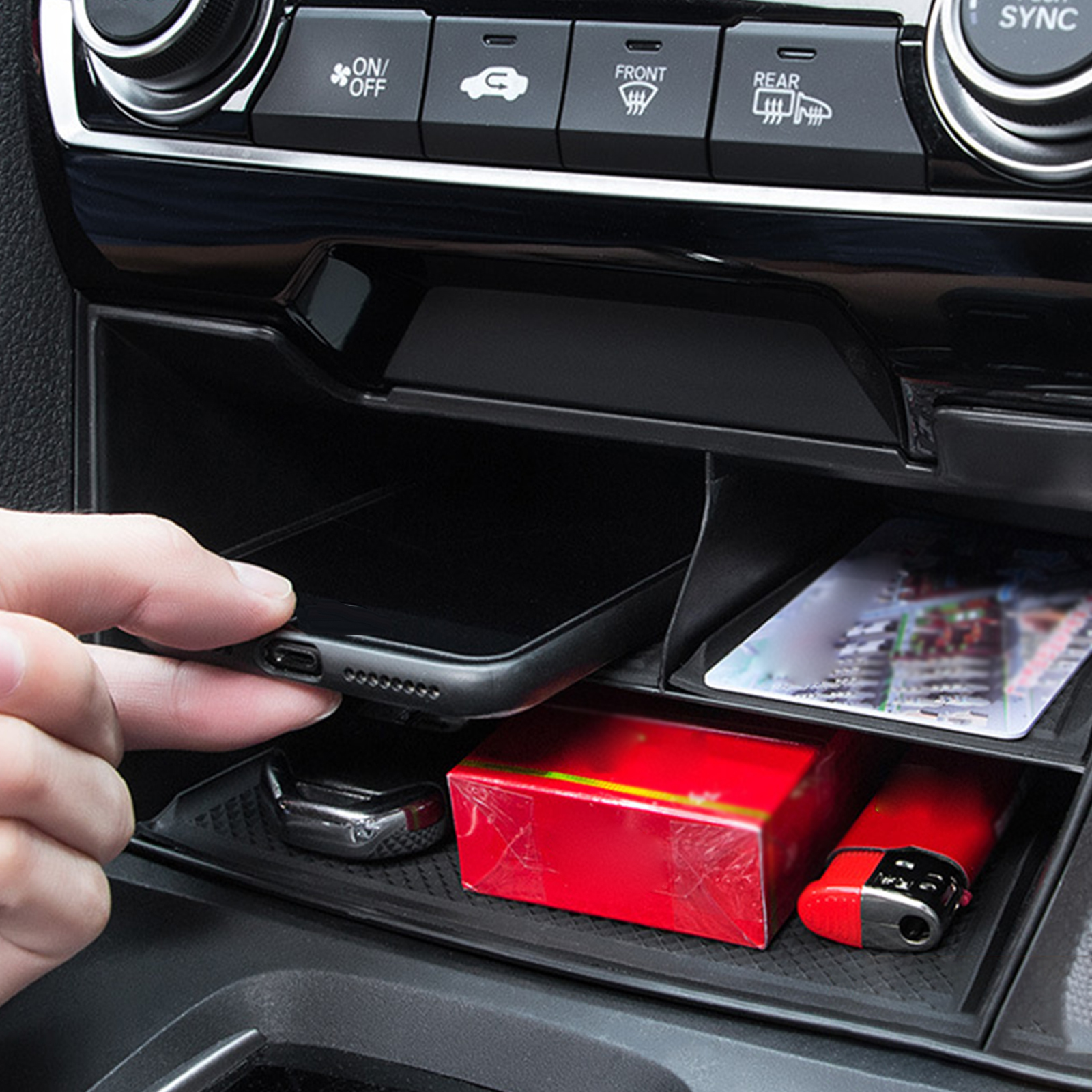 Organisateur de Console centrale de voiture, organisateur de cartes haute Performance, remplace la boîte de rangement de Consoles centrales de voiture pour Civic 10e génération